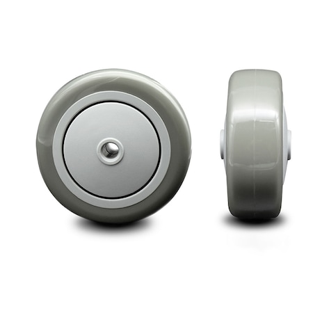 Service Caster SCC - 4" Gray Poly on Polyolefin Wheel Only - 3/8" Bore - 350 lbs Capacity SCC-PPUB414-GRY